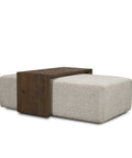 upholstered fabric coffee table gray