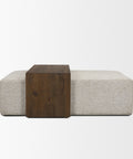 upholstered fabric coffee table gray