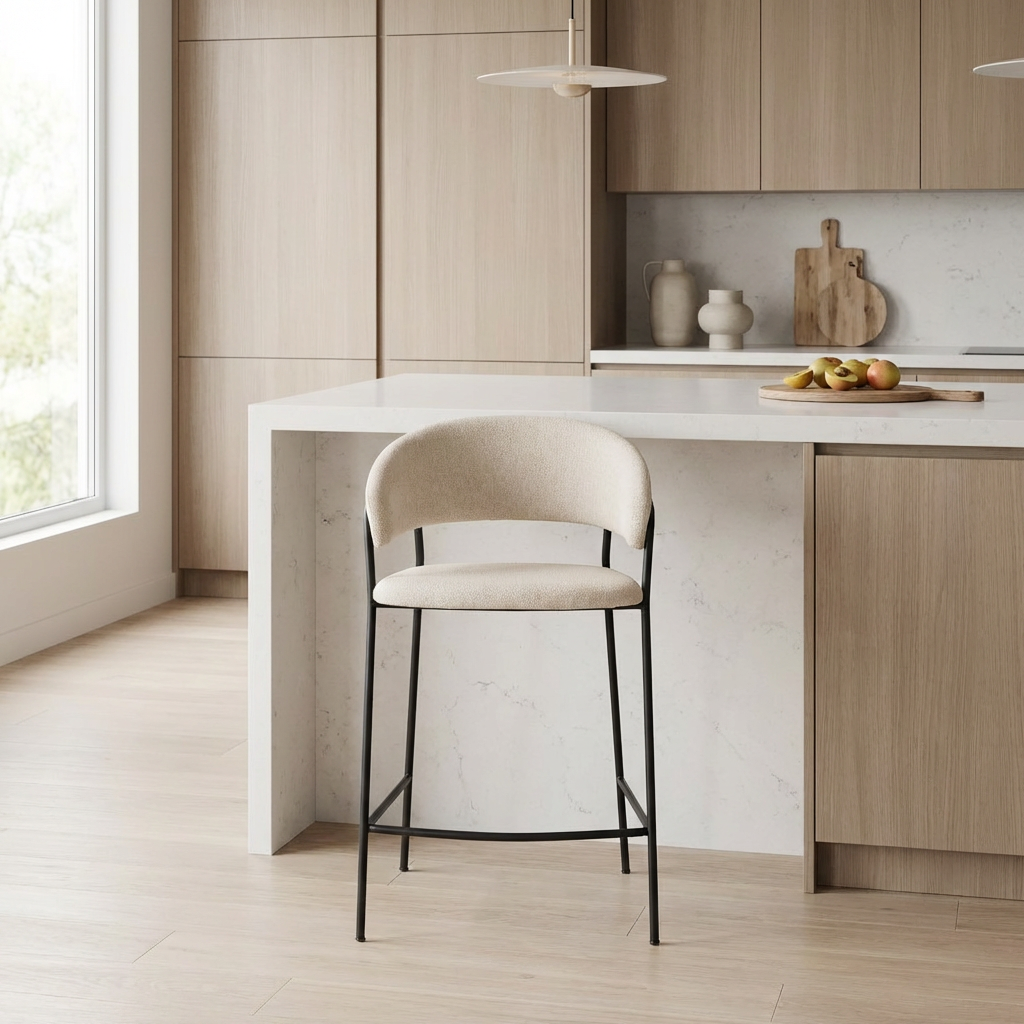 Modern Kitchen Counter Chair – Carolyn Oatmeal Mercana - Canadian ...