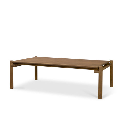 Wooden table on a white background