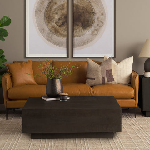 Hayden Dark Brown Sqaure - Coffee Table Mercana