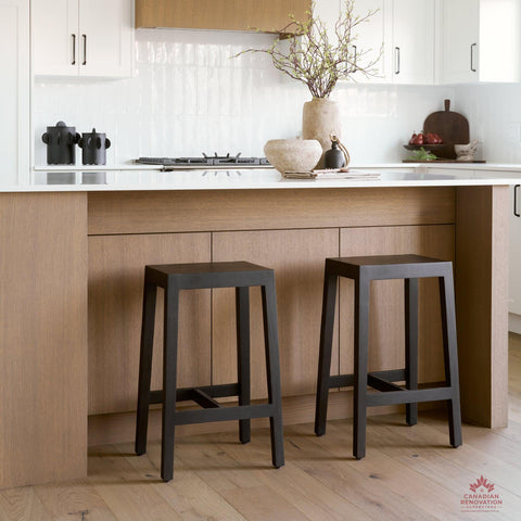 Colony Black Wood Counter Stool – Mercana