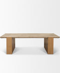 Wooden table on a white background