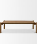 Wooden table on a white background