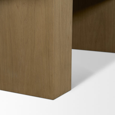Close-up of a wooden surface corner on a white background