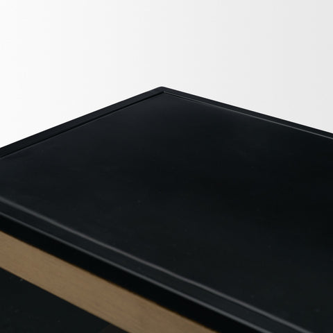 Black tray on a white background