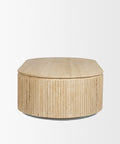 Wooden box with a lid on a white background