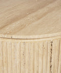 Close-up of a textured stone surface with horizontal lines