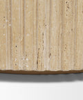 Close-up of a textured stone surface with horizontal lines