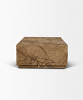 Marble-patterned rectangular box on a white background