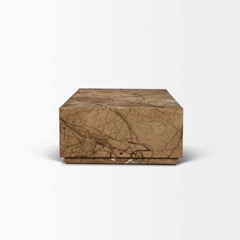 Marble-patterned rectangular box on a white background