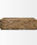 Marble-patterned rectangular box on a white background