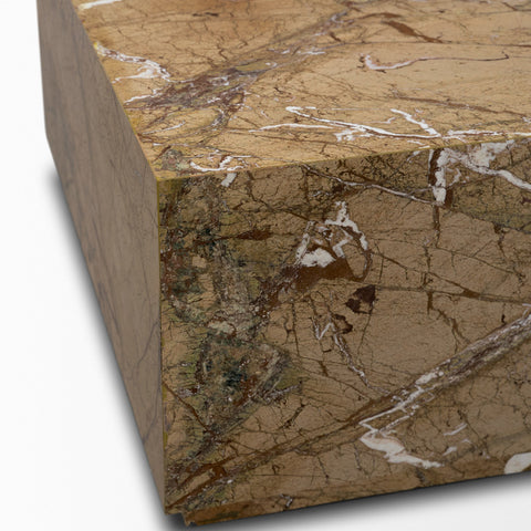 Close-up of a marble surface with brown and white patterns