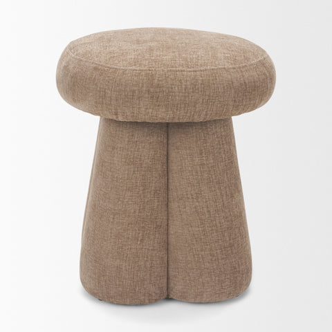 Oona Stonewashed Latte Fabric Ottoman - Mercana