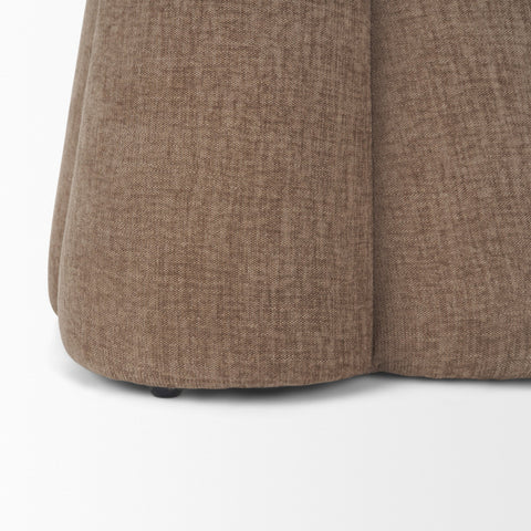 Oona Stonewashed Latte Fabric Ottoman - Mercana