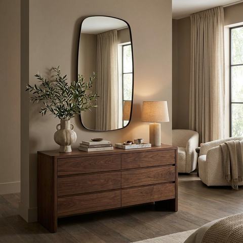 modern bronze wall mirror