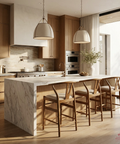Modern wood counter stools