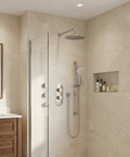 ShowerBox03G Polished Chrome 3-Way Non-Shared Thermostatic Shower Kit with 3 Body Jets - Aquabrass