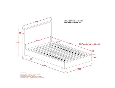 Andover Oat Storage - Queen Bed