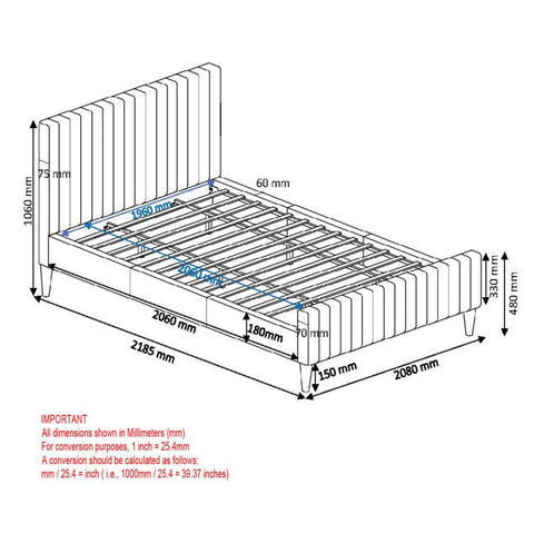 Hannah Charcoal - King Bed WW