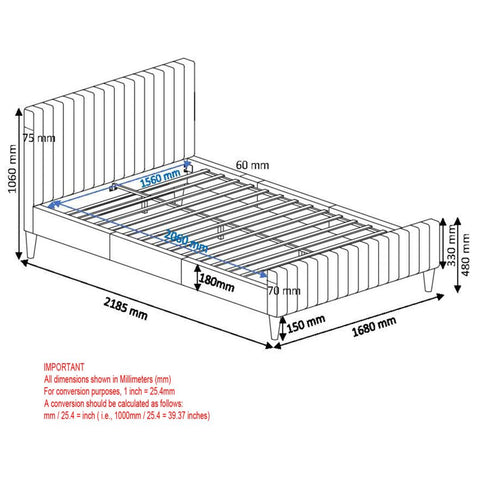 Hannah Charcoal - Queen Bed WW