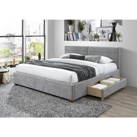 Emilio Light Grey - King Bed WW