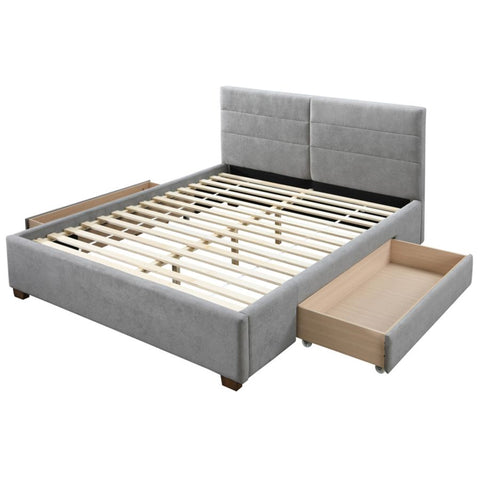 Emilio Light Grey - Queen Bed WW