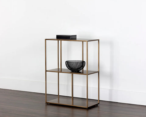Eiffel Low Small Antique Brass- Bookcase Sunpan