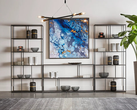 Eiffel Low Large Black - Bookcase Sunpan