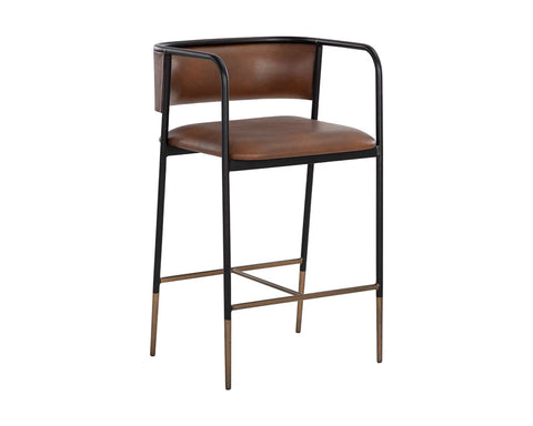 Brenan Cognac - Counter Chair Sunpan