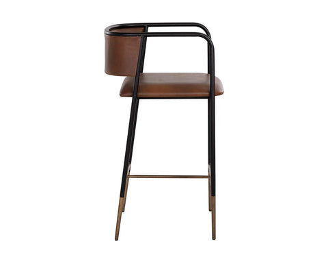 Brenan Cognac - Counter Chair Sunpan