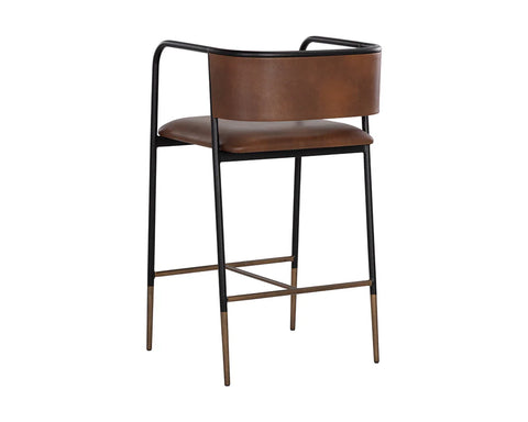 Brenan Cognac - Counter Chair Sunpan