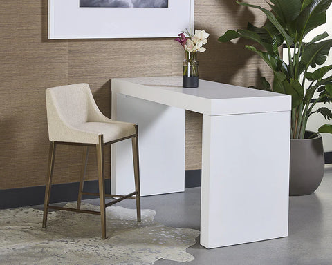 Dionne Oatmeal - Counter Chair Sunpan