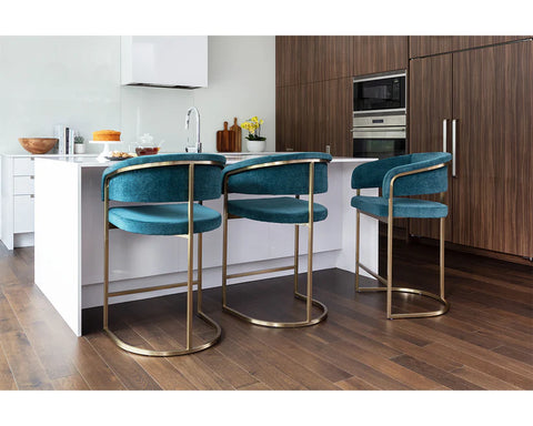 Marris Teal - Counter Chair Sunpan