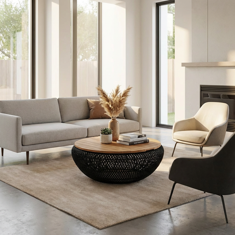 D-Bodhi Wave Black- Coffee Table LH