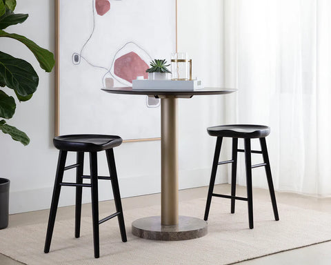 Dominic Black Oak - Counter Chair Sunpan