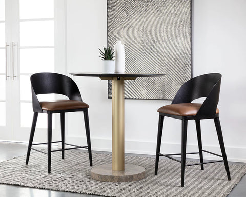 Dezirae Black - Counter Chair Sunpan