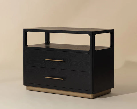 Danette Black- Nightstand Sunpan