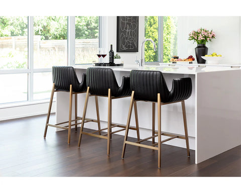 Lucano Black - Counter Chair Sunpan