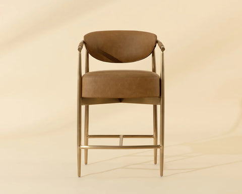 Helosie Cognac - Counter Chair Sunpan