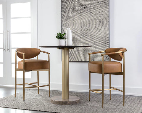 Helosie Cognac - Counter Chair Sunpan