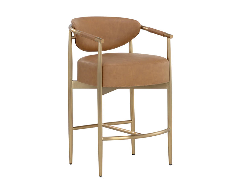 Helosie Cognac - Counter Chair Sunpan