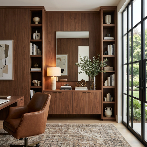 modern bronze wall mirror