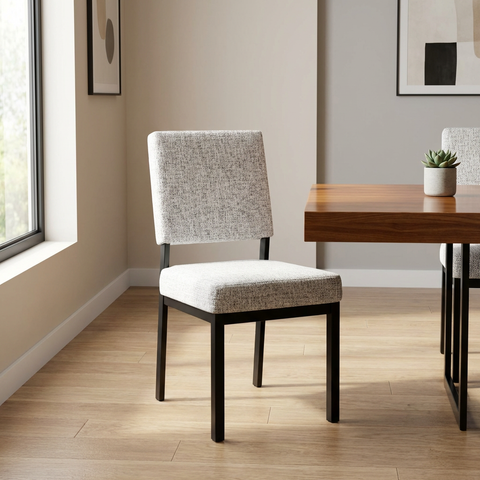 Mathilde Pixel With Black Legs - Dining Chair Amisco (Set Of Two)