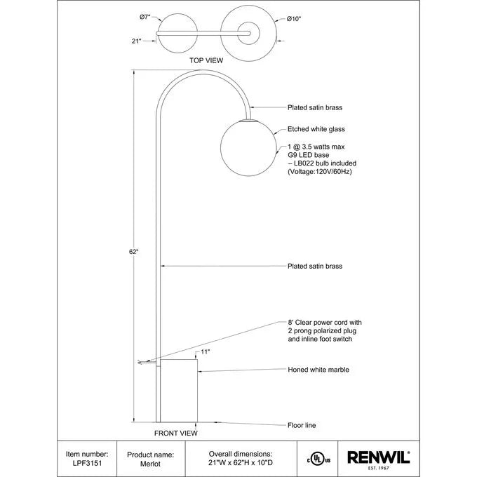 Merlot - Floor Lamp Renwil