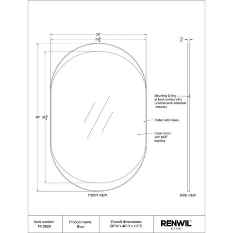 Ecru - Mirror Renwil