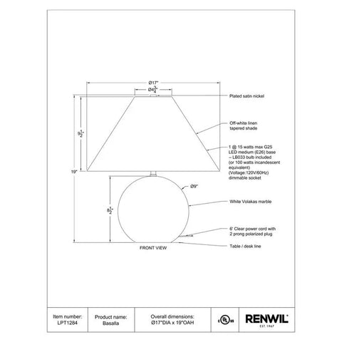 Basalla - Table Lamp Renwil