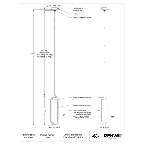 Thurles - Ceiling Fixture Renwil