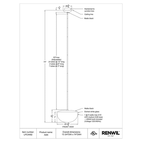 Aditi - Ceiling Fixture Renwil