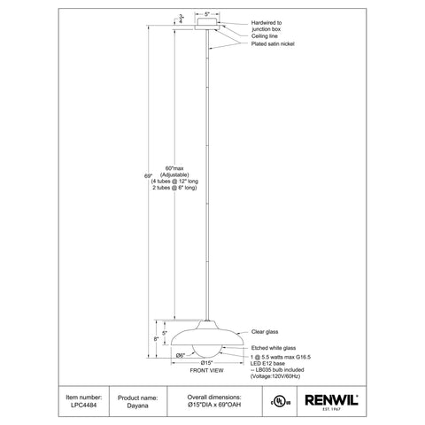 Dayana - Ceiling Fixture Renwil